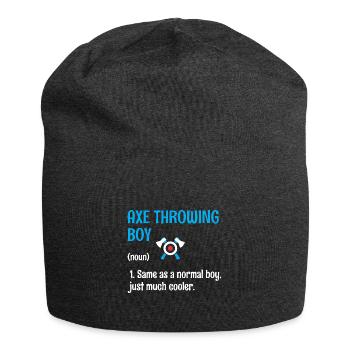 Axt Werfen Junge Definition Ziel Beilwerfer - Jersey-Beanie - Anthrazit - Vorne