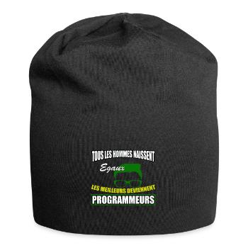 Humour geek - Bonnet en jersey - noir - Devant