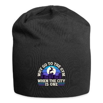 Parkour Freerunning Traceur - Jersey-Beanie - Schwarz - Vorne