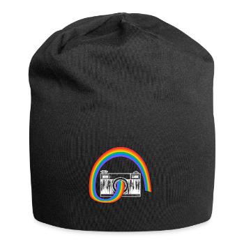 Photography Camera Lens Rainbow - Jersey-Beanie - Schwarz - Vorne