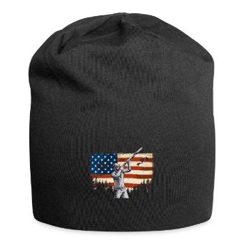 Jäger Jagen Entenjagd - Jersey-Beanie - Schwarz - Vorne