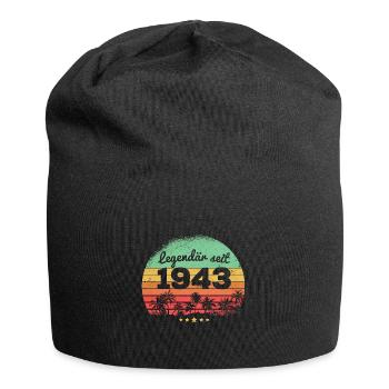 80 Jahre Legendär Seit 1943 80. Geburtstag - Jersey-Beanie - Schwarz - Vorne