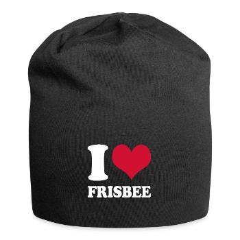 I Love Frisbee Disc Golf - Jersey Beanie - black - Front