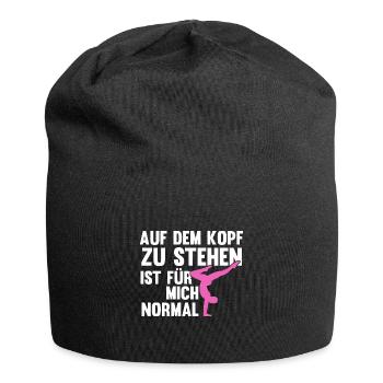 Handstand Turnerin Handstände Geschenk - Jersey-Beanie - Schwarz - Vorne