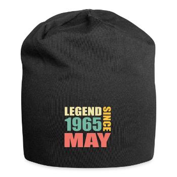 59th Birthday May Vintage 1965 Gift Idea - Jersey Beanie - black - Front