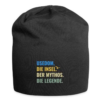 Usedom. Die Insel. Der Mythos. Die Legende Ostsee - Jersey-Beanie - Schwarz - Vorne
