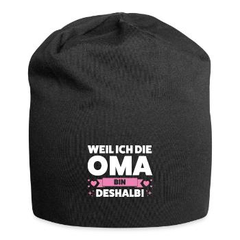 Oma Großmutter Omi Geschenk - Jersey-Beanie - Schwarz - Vorne