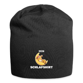 Schlafshirt Giraffe Schlafanzug Geschenk - Jersey-Beanie - Schwarz - Vorne