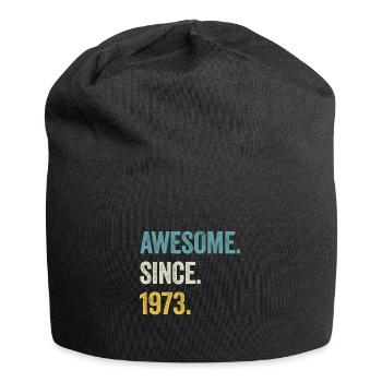 51. Geburtstag 51 Jahre Awesome Since 1973 - Jersey-Beanie - Schwarz - Vorne