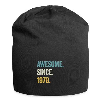 46 Years Old Awesome Since 1978 46th Birthday - Jersey Beanie - black - Front