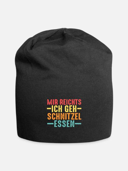 Schnitzel Wiener Wiener Geschenk - Jersey-Beanie - Schwarz