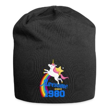 Licorne - Génial depuis 1980 - Bonnet en jersey - noir - Devant