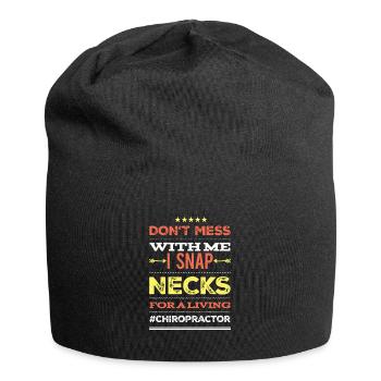 Chiropraktiker Geschenkidee lustig Spruch Physio - Jersey-Beanie - Schwarz - Vorne
