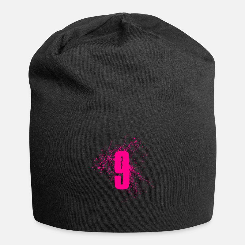 9 - Jersey-Beanie - Schwarz