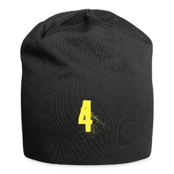 4 Geburtstag Jahre Junge Mädchen Geschenkidee - Jersey-Beanie - Schwarz - Vorne