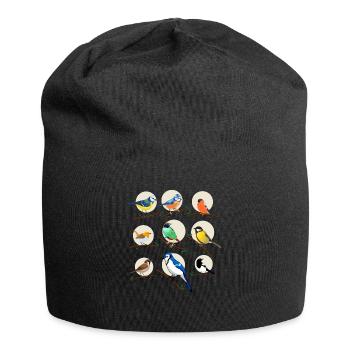 Garden birds, birds,, - Jersey Beanie - black - Front