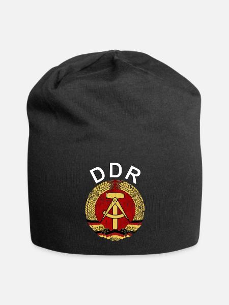 DDR Logo Retro - Jersey-Beanie - Schwarz