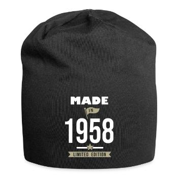 MADE IN 1958 birthday gift 63 years - Jersey Beanie - black - Front