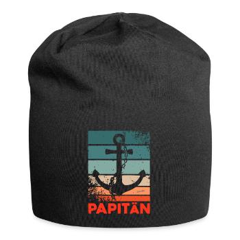 PAPITÄN - Vintage Anker - Ostseeliebe - Jersey-Beanie - Schwarz - Vorne