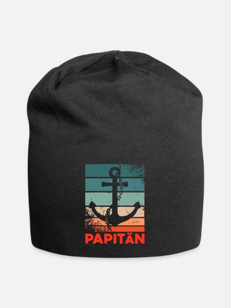 PAPITÄN - Vintage Anker - Ostseeliebe - Jersey-Beanie - Schwarz