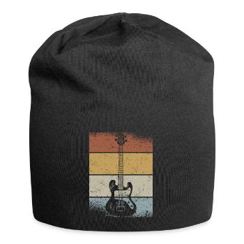 Retro Bass Guitar Musician Bassist Bass Player - Jersey Beanie - black - Front