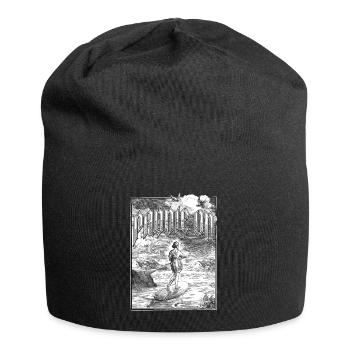 Paddle Board Paddling Drawing - Jersey Beanie - black - Front