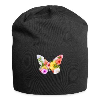 Coconut Girl Aesthetic Butterfly Hibiscus - Jersey-Beanie - Schwarz - Vorne