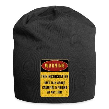 bushcrafter campfire & fishing Outdoor Adventure - Jersey Beanie - black - Front