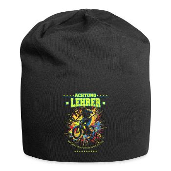 Einschulung - Achtung Lehrer! - BMX - Action - Jersey-Beanie - Schwarz - Vorne