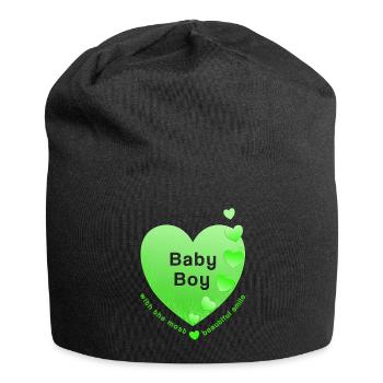 Baby Boy - Jersey-Beanie - Schwarz - Vorne