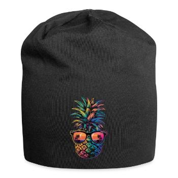 Pineapple tropical hawaiian fruit - Jersey Beanie - black - Front