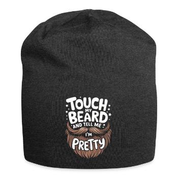Bart Schnurrbart Bärtige Männer - Jersey-Beanie - Anthrazit - Vorne