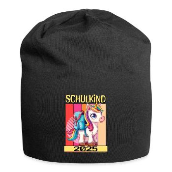 School Child 2025 Unicorn Enrollment School Student - Jersey Beanie - black - Front