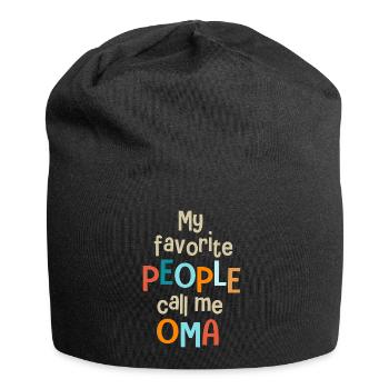 My favorite people call me OMA Grandma - Jersey Beanie - black - Front