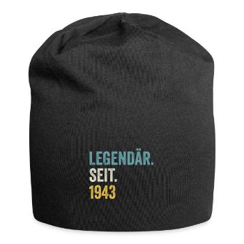 80 Jahre Legendär Seit 1943 80. Geburtstag - Jersey-Beanie - Schwarz - Vorne