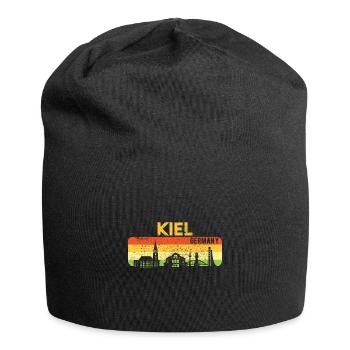 Kiel Skyline Kieler Geschenk - Jersey-Beanie - Schwarz - Vorne
