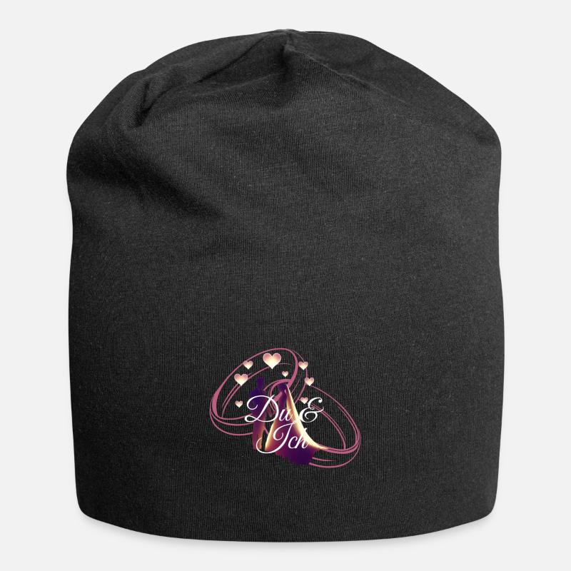 Pärchen Du & Ich - Jersey-Beanie - Schwarz