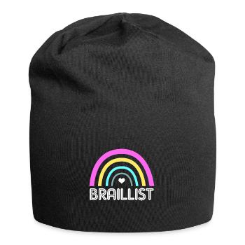 Blind Blindenschrift Braille - Jersey-Beanie - Schwarz - Vorne