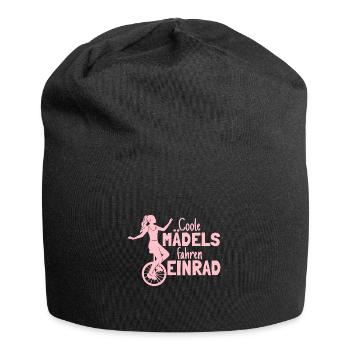 Einradfahrerin Coole Mädels Fahren Einrad - Jersey-Beanie - Schwarz - Vorne