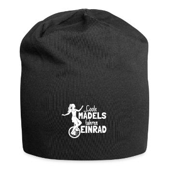 Einradfahrerin Coole Mädels Fahren Einrad - Jersey-Beanie - Schwarz - Vorne