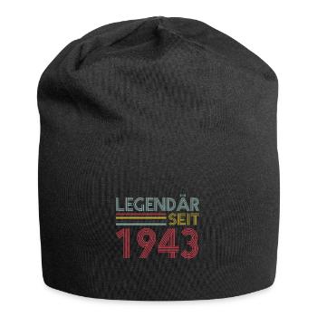 80 Jahre Legendär Seit 1943 80. Geburtstag - Jersey-Beanie - Schwarz - Vorne