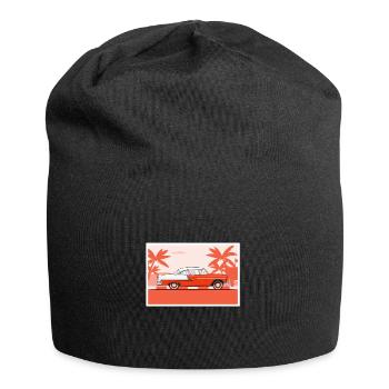 Vintage Car Red - Jersey Beanie - black - Front
