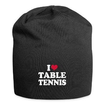 I Love Table Tennis - Jersey Beanie - black - Front