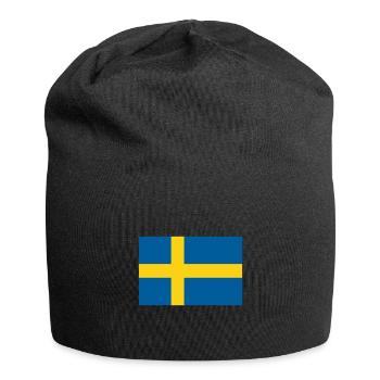 Schweden Flagge - Jersey-Beanie - Schwarz - Vorne