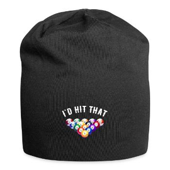 Id Hit That Billard Player Pool Billard Snooker Po - Jersey Beanie - black - Front