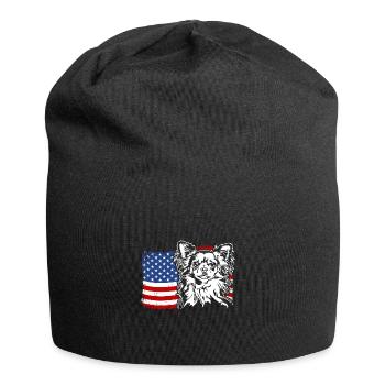 Chihuahua US Amérique Drapeau Chiens Chien Wilsigns - Bonnet en jersey - noir - Devant