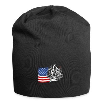 English Springer Spaniel US America Flag Wilsigns - Jersey Beanie - black - Front