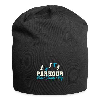 Parkour Freerunning Traceur - Jersey-Beanie - Schwarz - Vorne