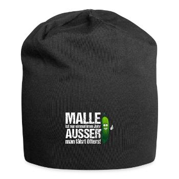 Mallorca Spruch Malle saufen Geschenk - Jersey-Beanie - Schwarz - Vorne