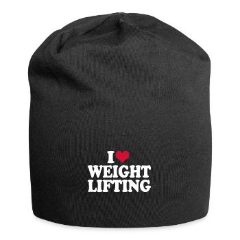 Haltérophilie J’aime l’haltérophilie La musculation - Bonnet en jersey - noir - Devant